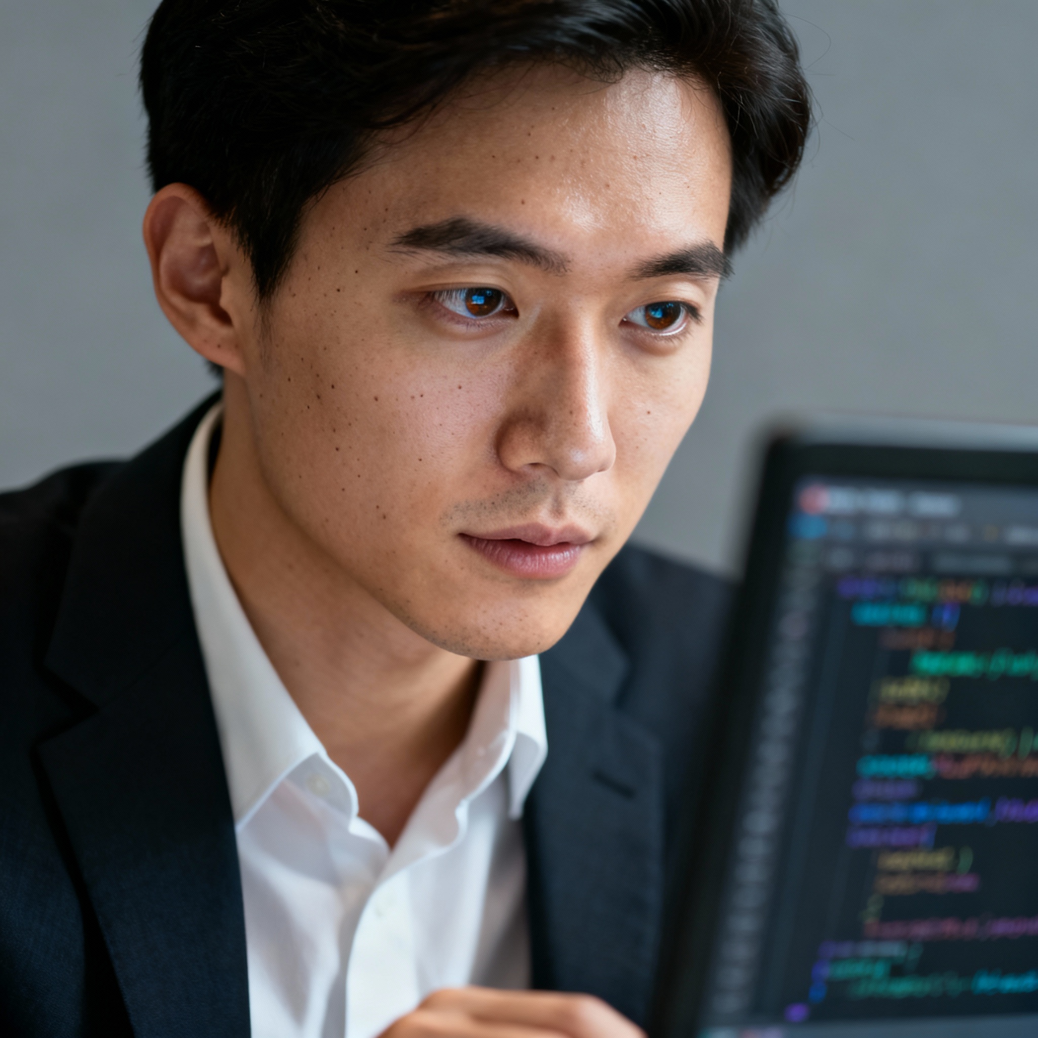 Persona aprendiendo programación